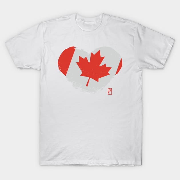 I love my country. I love the Canada. I am a patriot. In my heart, there is always the flag of the Canada T-Shirt by ArtProjectShop